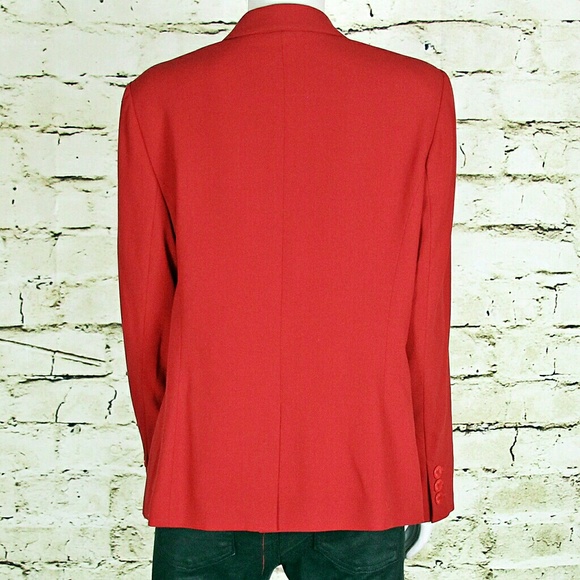 NWOT / Talbots Petites / Red Wool Blazer / 14 - Picture 3 of 7